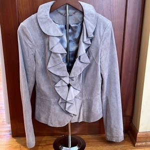 Black house white market vintage suede blazer